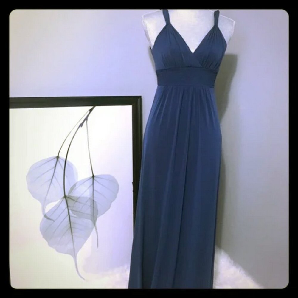 Max & Cleo Blue Party Event Vacation Cruise Maxi Dress